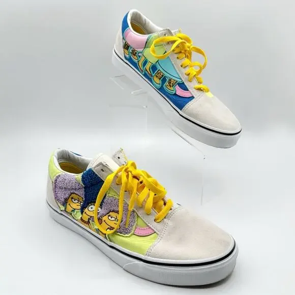 Vans x Simpsons Old Skool The Bouviers Multicolor Low Top Sneakers Men’s Size 10 - Picture 1 of 9